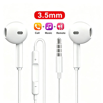USB-C Wired Earphones with Microphone - In-Ear Headphones for iPhone 15/16, Xiaomi, Redmi, Huawei, Samsung, and Laptops