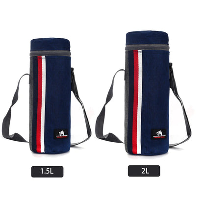 Insulated Water Bottle Storage Bag - 1L/2L Oxford Cloth Cooler Carrier for Summer Travel Hiking & Climbing