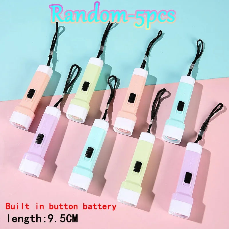 Mini LED Flashlights Toy — 5-100pcs Party Favors for Kids, Halloween, Christmas & Wedding Gifts