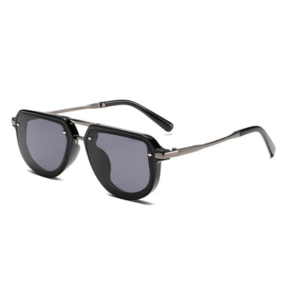 SHAUNA Retro Oval Sunglasses – Luxury Punk UV400 Shades for Women & Men