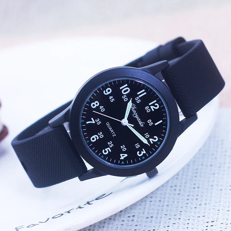 Children's 60-Minute Scale Quartz Wristwatch - Silicone Strap Watch for Boys & Girls, Junior High & Elementary School Exam Watch