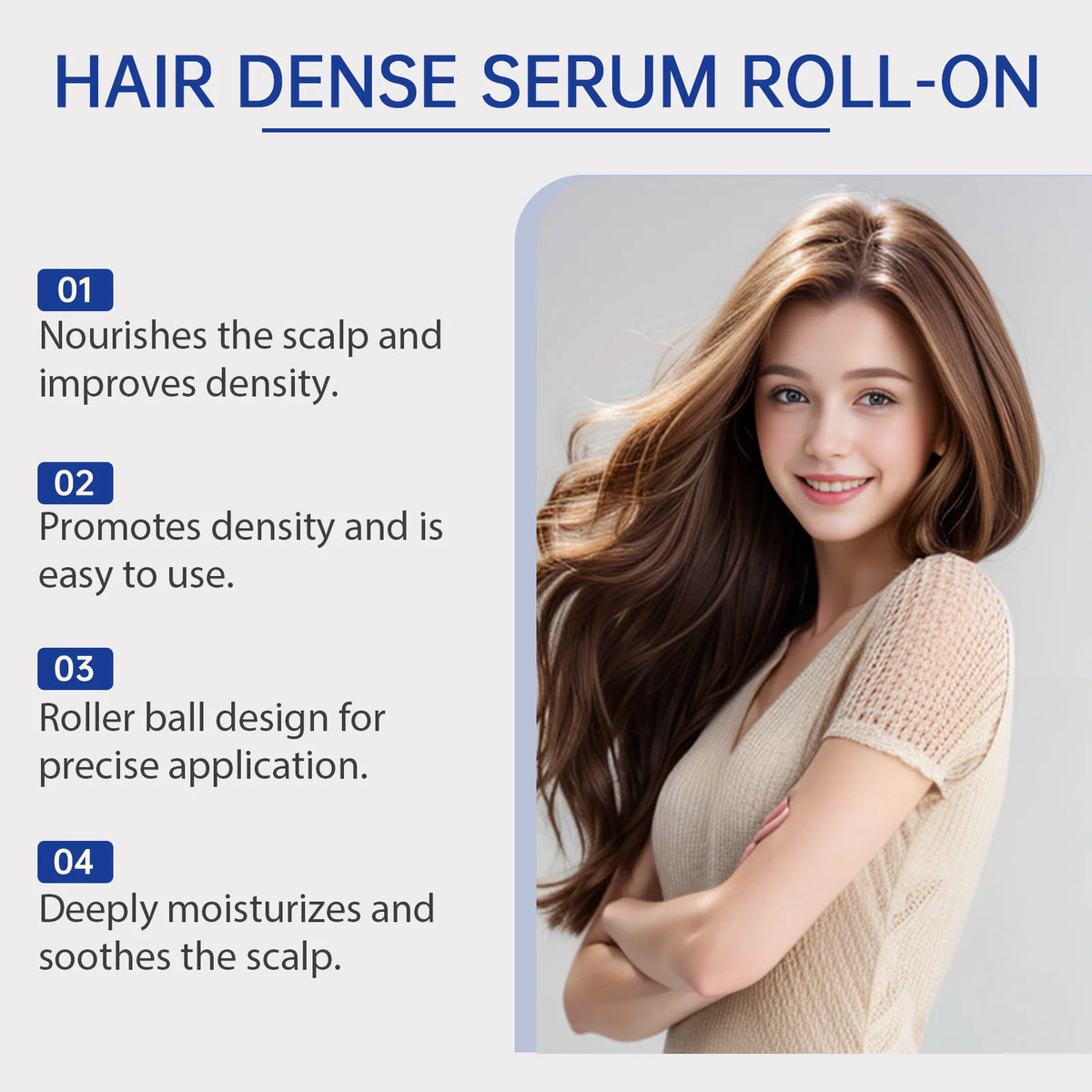 Rosemary Hair Growth Essence with Massage Roller - Scalp Nourishing Serum for Stronger, Fuller-Looking Hair