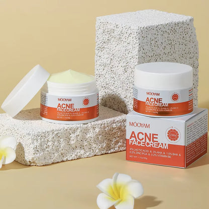 1/3/5-Piece Acne Care Face Cream Set - Hydrating Moisturizer for Blemish Care, Oil Control, and Smoother-Looking Skin