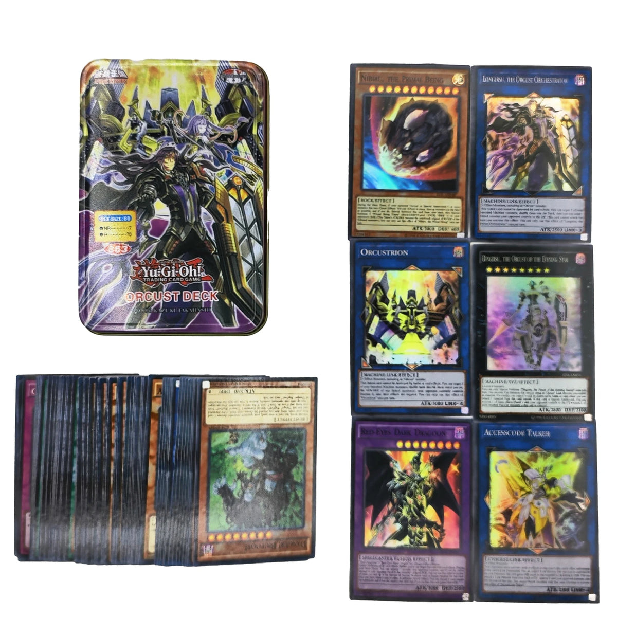 Yu-Gi-Oh! Kaiba Pack 3 Card Deck - English TCG Holographic Blue-Eyes White Dragon Cards with Tin Box