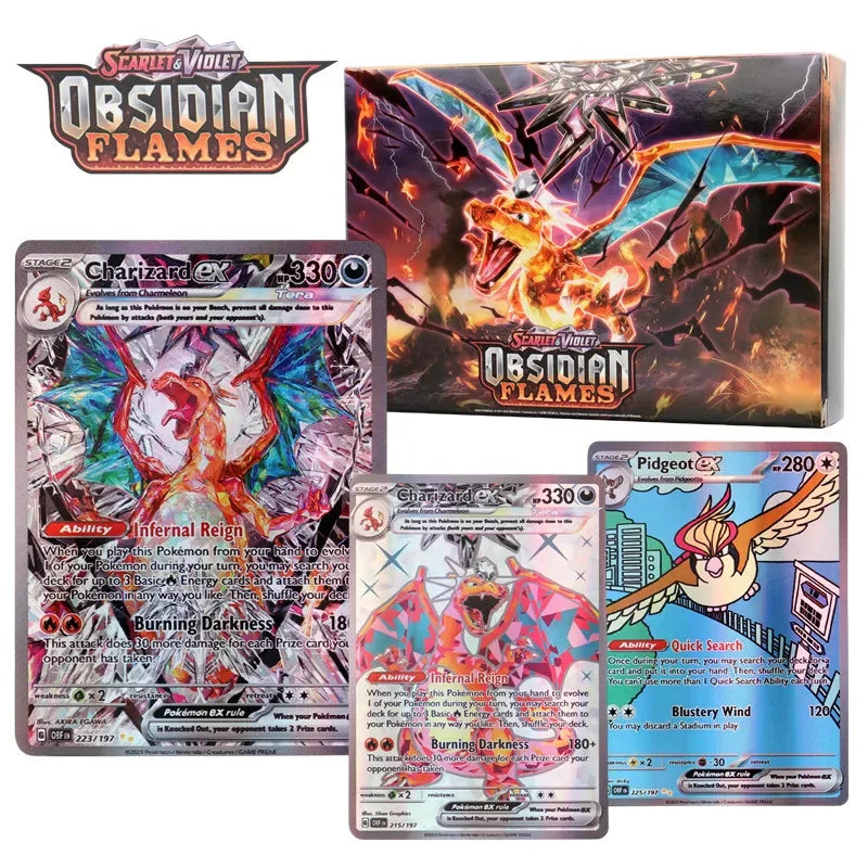 60/100PCS English Pokémon Shining Trading Cards Set – MEGA GX VMAX VSTAR EX Collection Cards for Kids Gift & Play