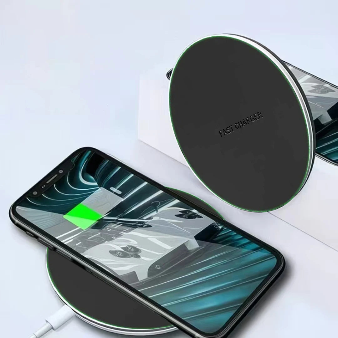 30W Fast Wireless Charging Pad - Wireless Charging Station for iPhone 8–17, Samsung Galaxy S23 and Compatible Xiaomi Devices