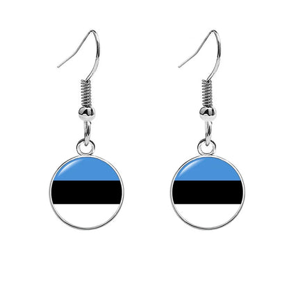 South & North America Flag Earrings - Patriotic Country Pride Drop Dangle Jewelry Gifts for Women