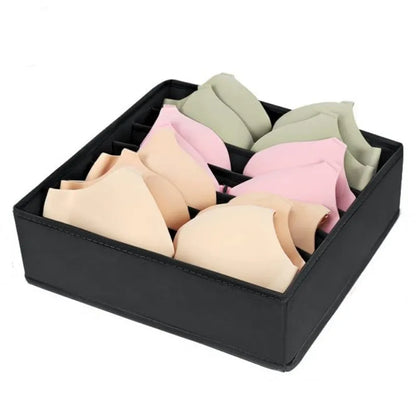 Underwear & Sock Storage Organizer Box – Bra, Socks & Clothing Drawer Divider for Wardrobe & Cabinet Organization System