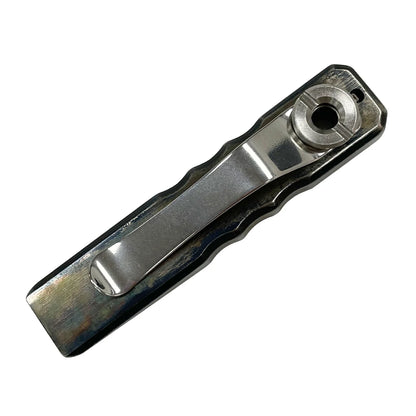 Stainless Steel Tactical Pry Bar - Outdoor Camping EDC Pocket Tool with Match Clip