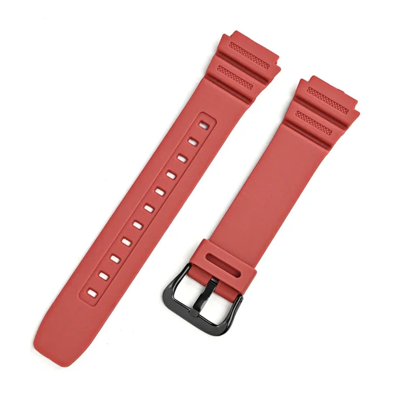 18mm Rubber Watch Strap for Casio G-Shock AQ-S810W, AE-1200, W-216H, W-735H, SGW-400 & MRW-200H - Universal Resin Replacement Watchband