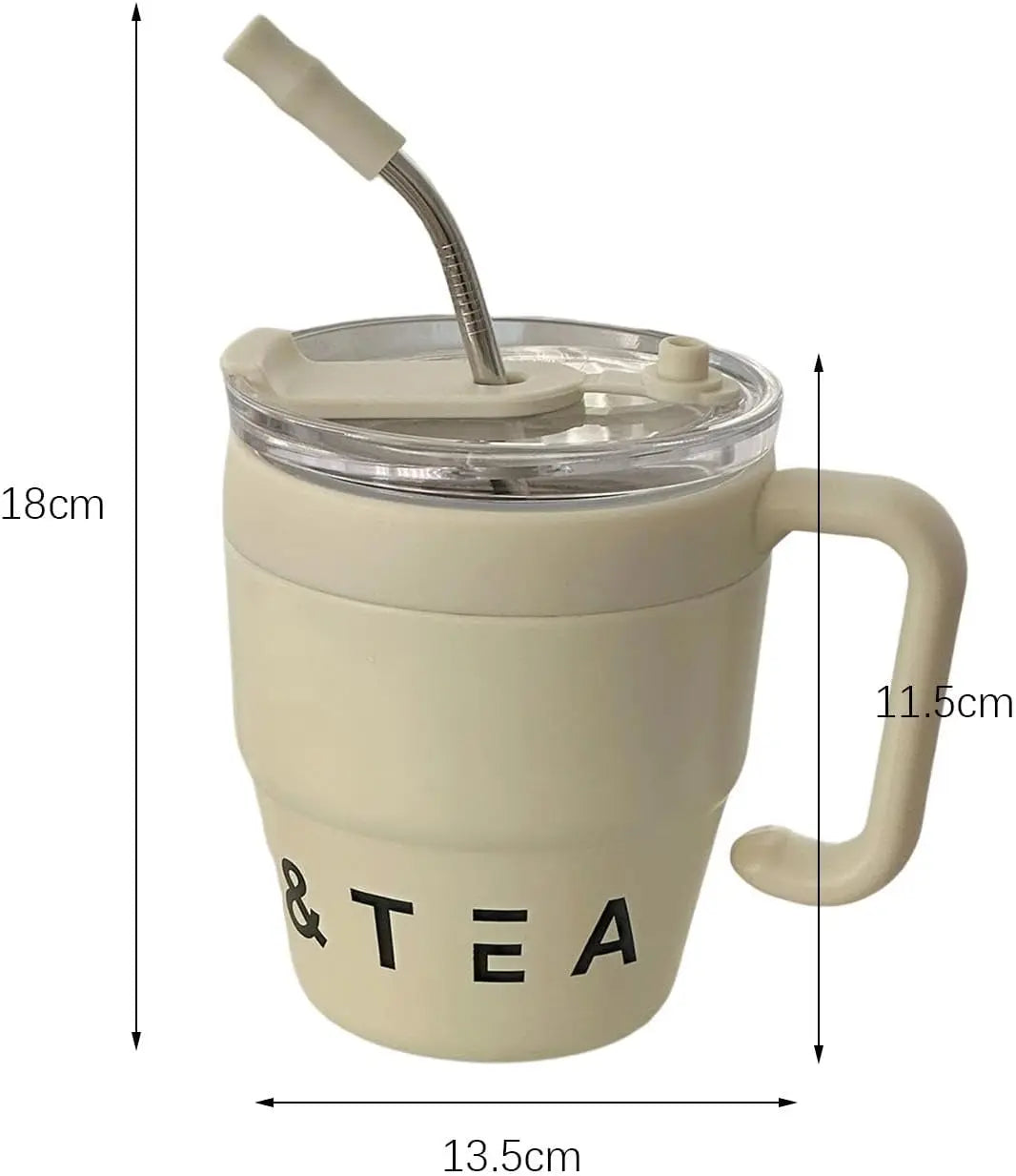 480ml Stainless Steel Coffee Thermos - Durable & Portable Cup / Mug for Hot & Cold Drinks