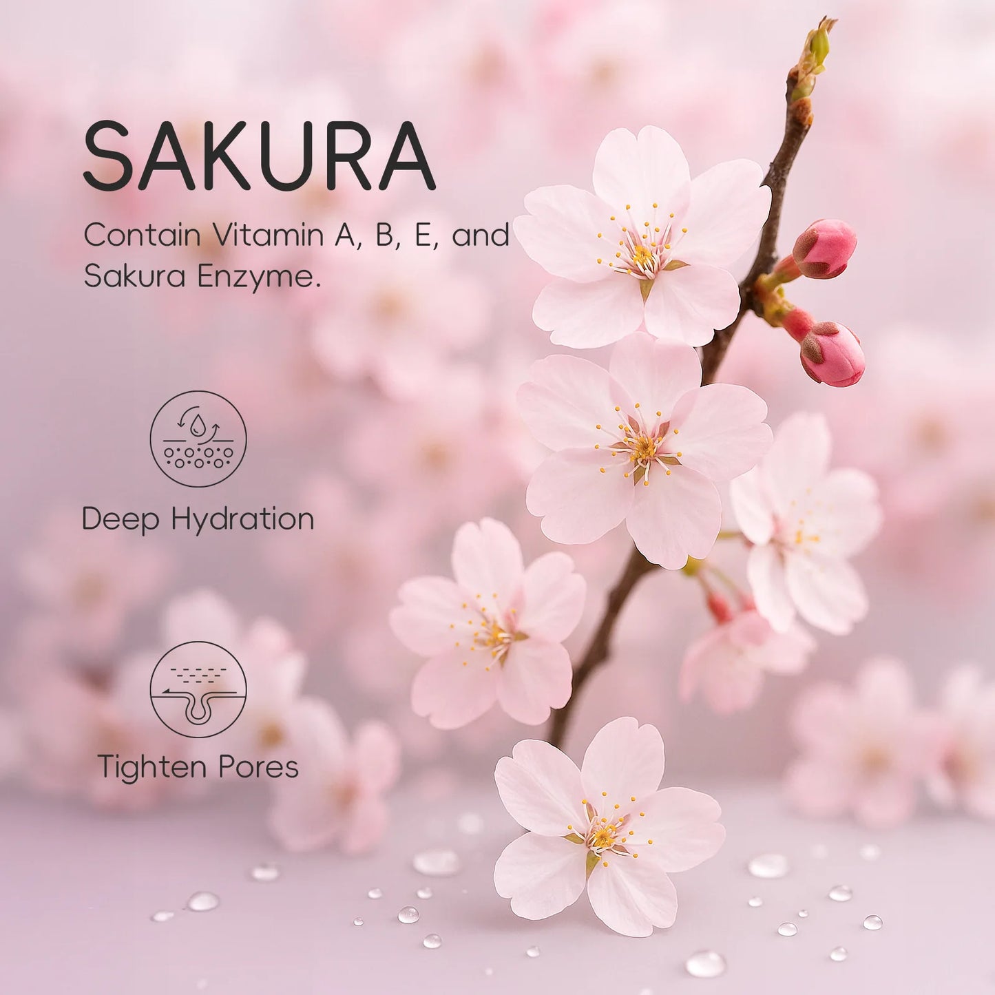 LAIKOU Sakura Eye Serum Roller — Hyaluronic Acid Moisturizing Cream for Eye Bags & Dark Circles, 15ml