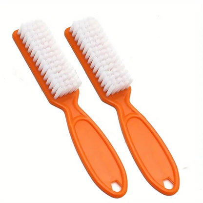 2PCS Nail Brush Set - Soft Plastic Long Handle Cleaning Brushes for Nail Art, Manicure & Dust Removal Care