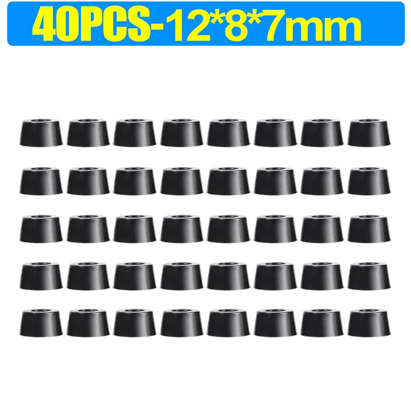 8/80pcs Rubber Furniture Pads - Non-Slip Floor Protectors & Chair Leg Bumper Gaskets for Tables and Cutting Boards