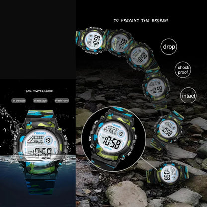 Kids Sport Digital Watch - Waterproof LED Electronic Watch with Luminous Display & Week Function