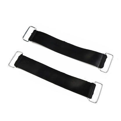 2pcs Motorcycle Rubber Battery Strap Holders — 18-23cm Belt for Honda, Scooters, Tricycles & All Motorcycles