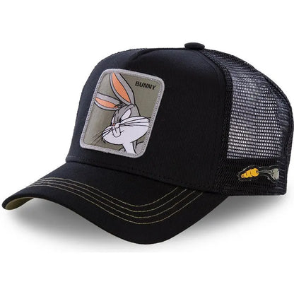 Anime Bunny TAZ DUCK Snapback Cap – Cotton Baseball Hat for Men & Women, Hip Hop Dad Mesh Trucker Cap