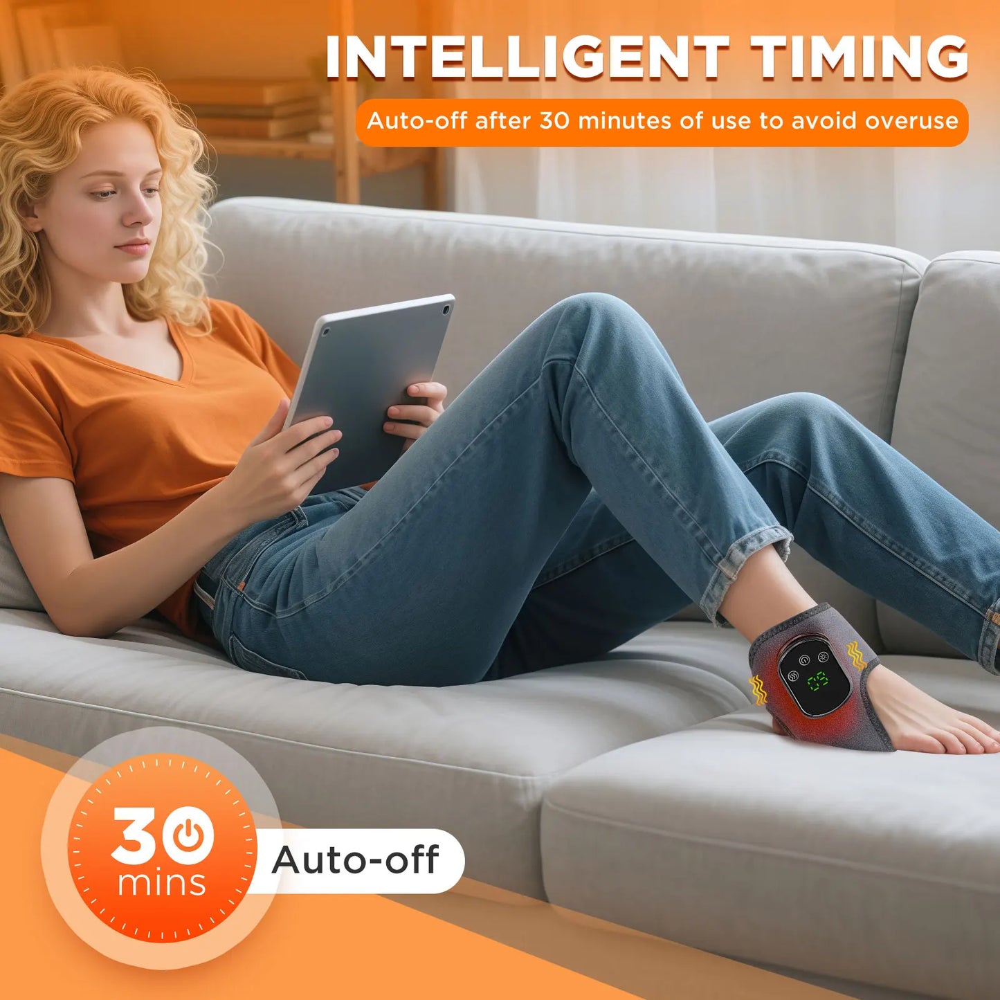 Electric Hand & Foot Massager – Portable Vibrating and Heating Ankle & Joint Relaxation Device