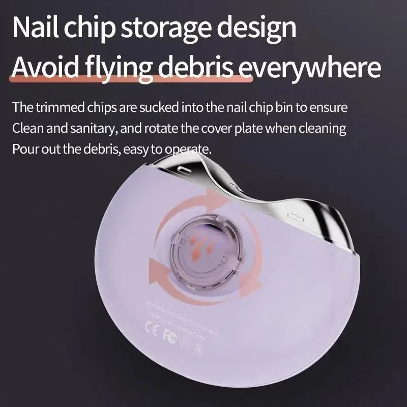 Electric Nail Clipper & Grinder – Rechargeable 3-Speed Nail Cutter, Low Noise, Safe & Easy Operation for Adults, Kids, and Nursing Care