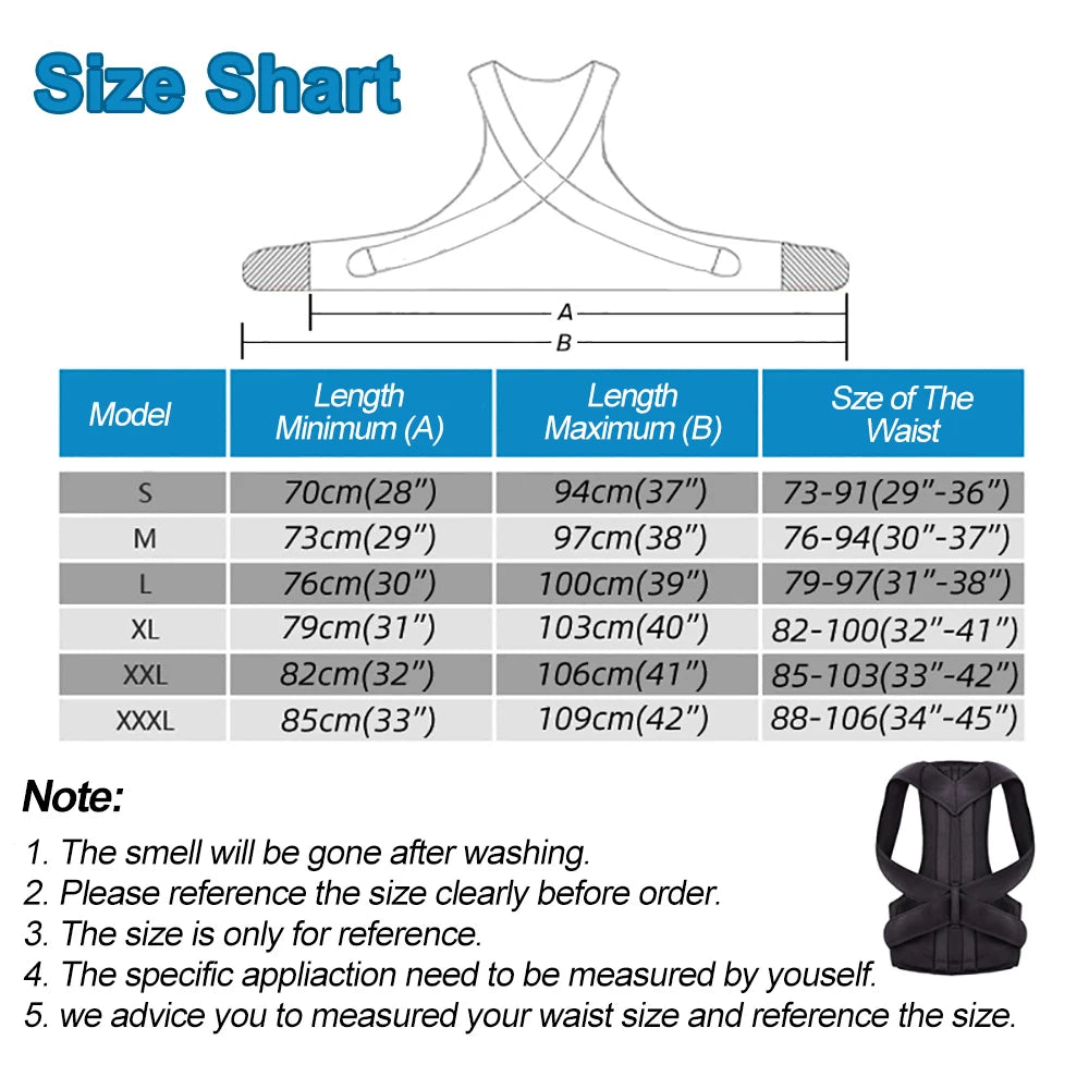 Back Posture Corrector Belt — Shoulder Support & Spine Brace for Upper & Lower Back Pain Relief | Clavicle Posture Vest