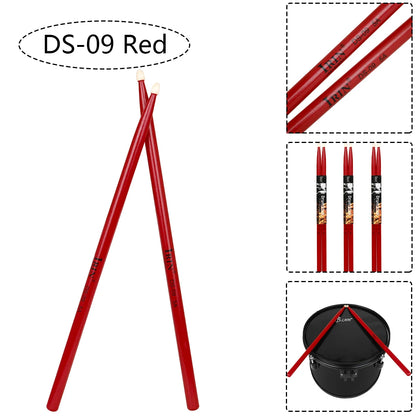 5A Maple Drumsticks – DS-09 Multicolor Drum Mallets, Professional Percussion Musical Instrument Accessories