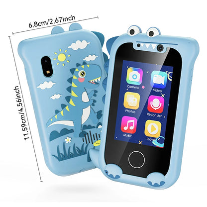 Kids Toy Phone with Dual Camera & MP3 - Touchscreen Learning Toy for 3-12 Year Olds, Birthday Gift Idea