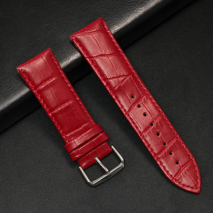 Leather Watch Strap 20mm/22mm - Vintage Replacement Band for Samsung Galaxy Watch 7/6/5/4 and Xiaomi Redmi Watch 3 Lite/Active