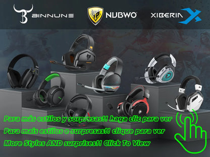 BINNUNE BW06 2.4GHz Wireless Gaming Headset — Bluetooth Headphone with Mic for PS5, PS4, PC, Mac, Playstation