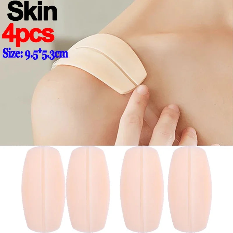 2/6PCS Silicone Anti-Slip Bra Strap Pads – Soft Shoulder Cushions for Women Pain Relief