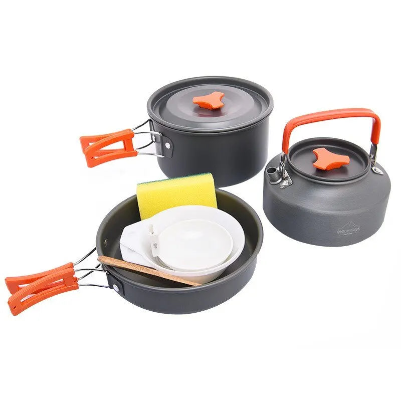 Widesea Camping Cookware Set – Lightweight Outdoor Pots & Tableware for Hiking, Picnic & Travel