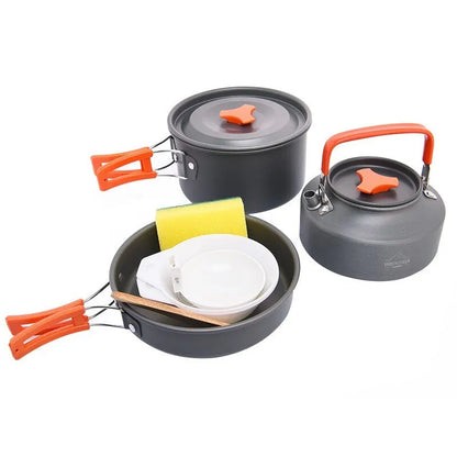 Widesea Camping Cookware Set – Lightweight Outdoor Pots & Tableware for Hiking, Picnic & Travel