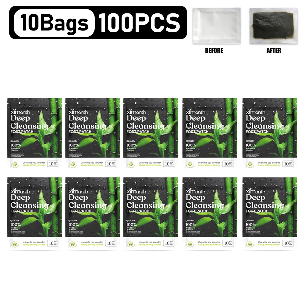 10-200PCS Detox Foot Patches – Herbal Stress Relief & Deep Sleep Aid | Foot Care & Body Detox Stickers