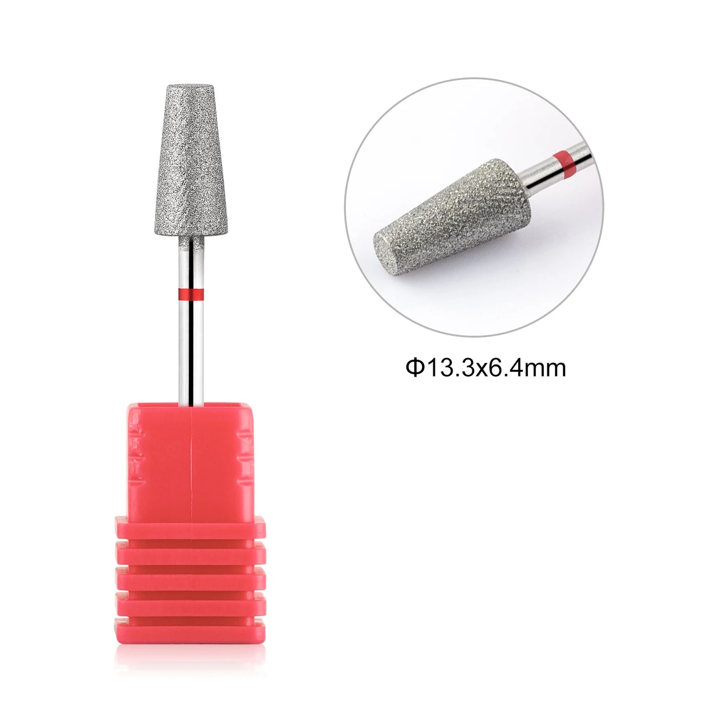 BNG Diamond Nail Sanding Drill Bits - Cross Teeth Barrel Rotary Cuticle Clean Burr, 3/32" Manicure Bit for Nail Accessories