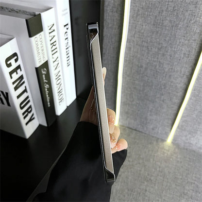 Color Stripe Vegan Leather Phone Case - Frameless Ultra-Thin Shockproof Cover for Samsung Galaxy S25 Edge & S24 Ultra