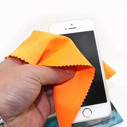 50-Piece Microfiber Cleaning Cloth Set – Reusable, Thick, Soft, Unscented Cloths for Glasses, Camera Lenses, and Smartphone Screens