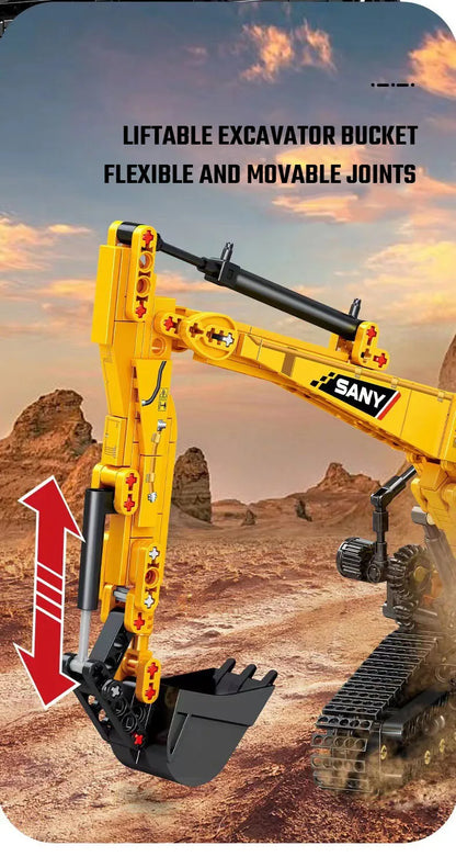 SEMBO BLOCK 1022pcs Excavator Model Building Blocks – MOC City Construction Engineering Vehicle Educational Toy Gift for Boys