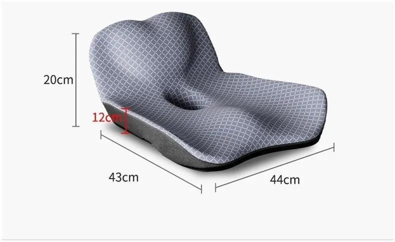 Coccyx Memory Foam Chair Pillow – Orthopedic Seat Pad for Office, Car & Tailbone Pain Relief, Hemorrhoid Treatment Cushion