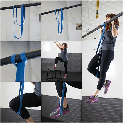 Bold Sports Elastic Pull-Up Auxiliary Belt - Men's and Women's Gym Pilates Exercise Equipment - Rubber Fitness Resistance Belt