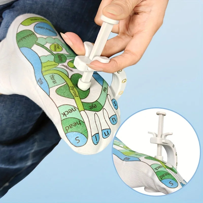 Foot Acupressure Massage Tool - Reflexology Pressure Point Foot Care Aid