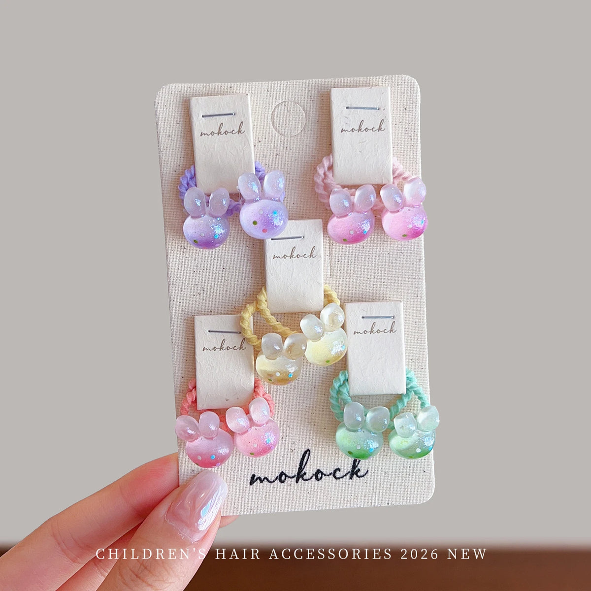 10PCS Ocean-Themed Baby Girl Hair Ties - High-Elasticity Korean-Style Star and Heart Hair Bands for Toddlers, Gentle Everyday Wear
