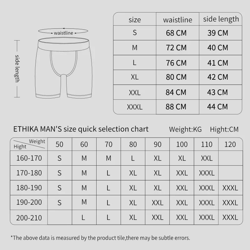 3-Piece Men’s Sexy Underwear – Printed Boxer Shorts, Plus Size Boxer Briefs XXXL Lingerie