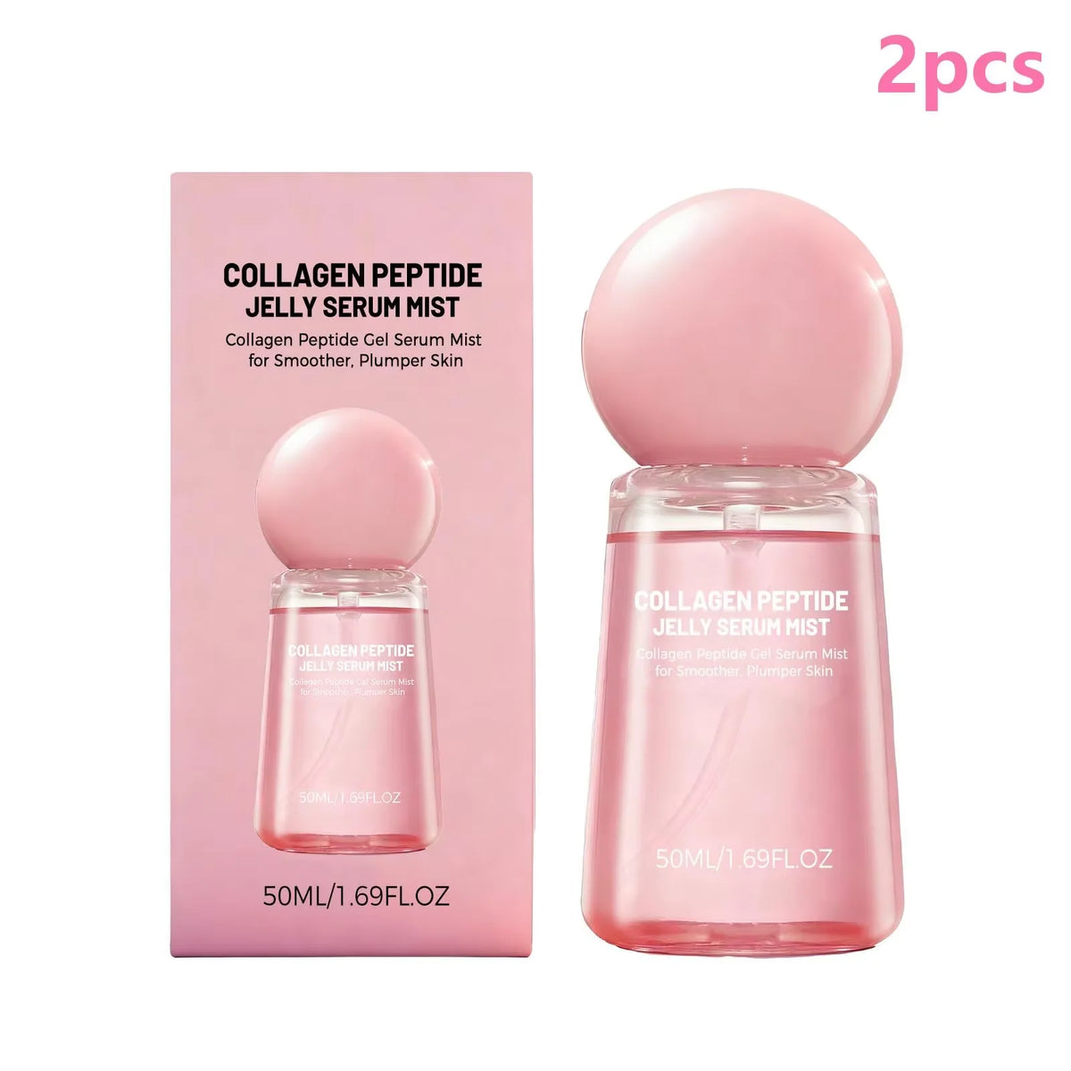 Collagen Peptide Jelly Mist Serum - Deep Hydration, Moisturizing, and Firming Facial Care Spray for Dewy-Looking Skin
