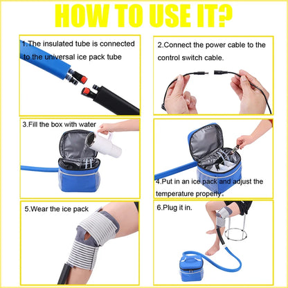 Knee Cryotherapy Ice Machine — Cold Therapy Cuff with Compression for Pain Relief