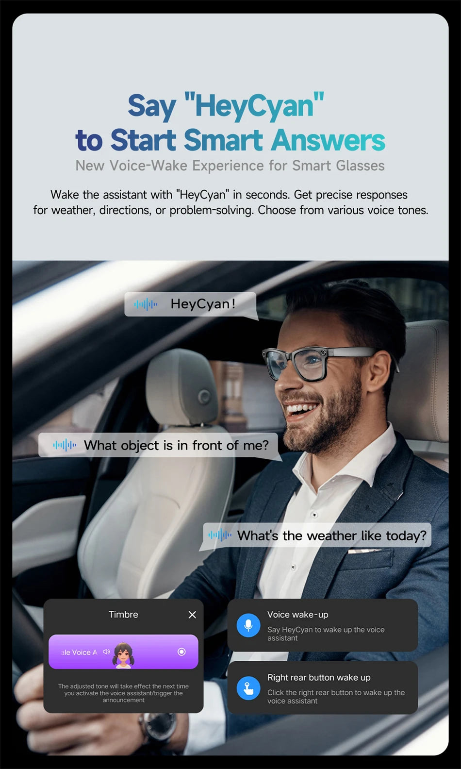 LIGE Smart Glasses — AI Camera Sunglasses with BT Call, Music, Touch Control, Voice Assistant, Video & Sound Recording, WiFi Transmission