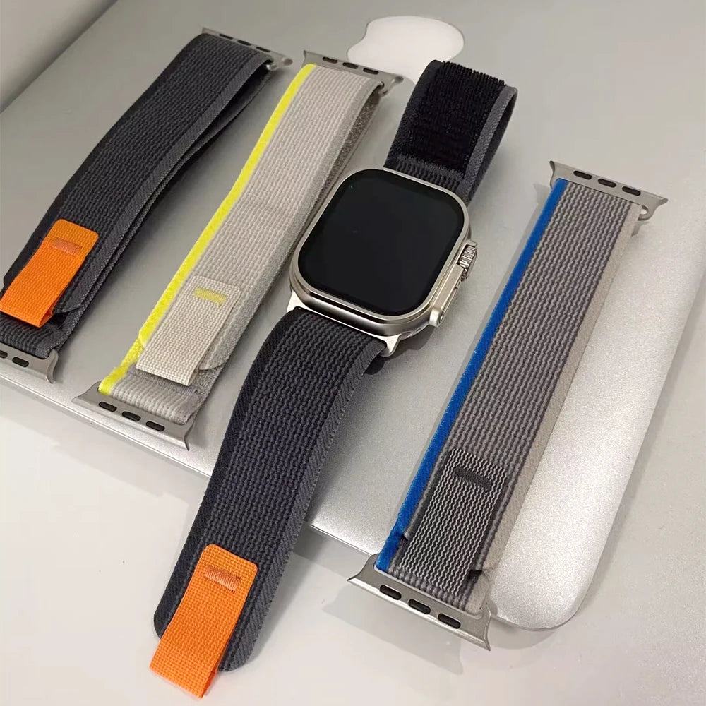 Trail Loop Strap for Apple Watch – Adjustable Band for 49mm 45mm 44mm 42mm 41mm 40mm, Compatible with Series 9 8 7 6 SE 5 4 3