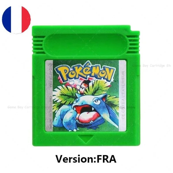 GBC Pokémon Game Cartridge Bundle – Red, Blue, Crystal, Gold, Silver, Yellow & Green, Multi-Language