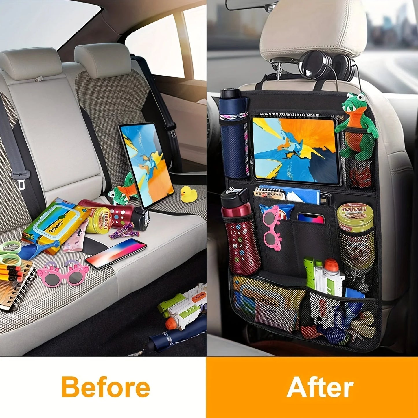 Multi-functional Car Seat Back Pocket Storage Bag - Organizer for Car Interior