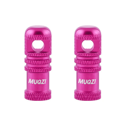 MUQZI 2/4PCS Presta Valve Caps with Core Remover — MTB Tubeless Tire Valve Stem Accessories