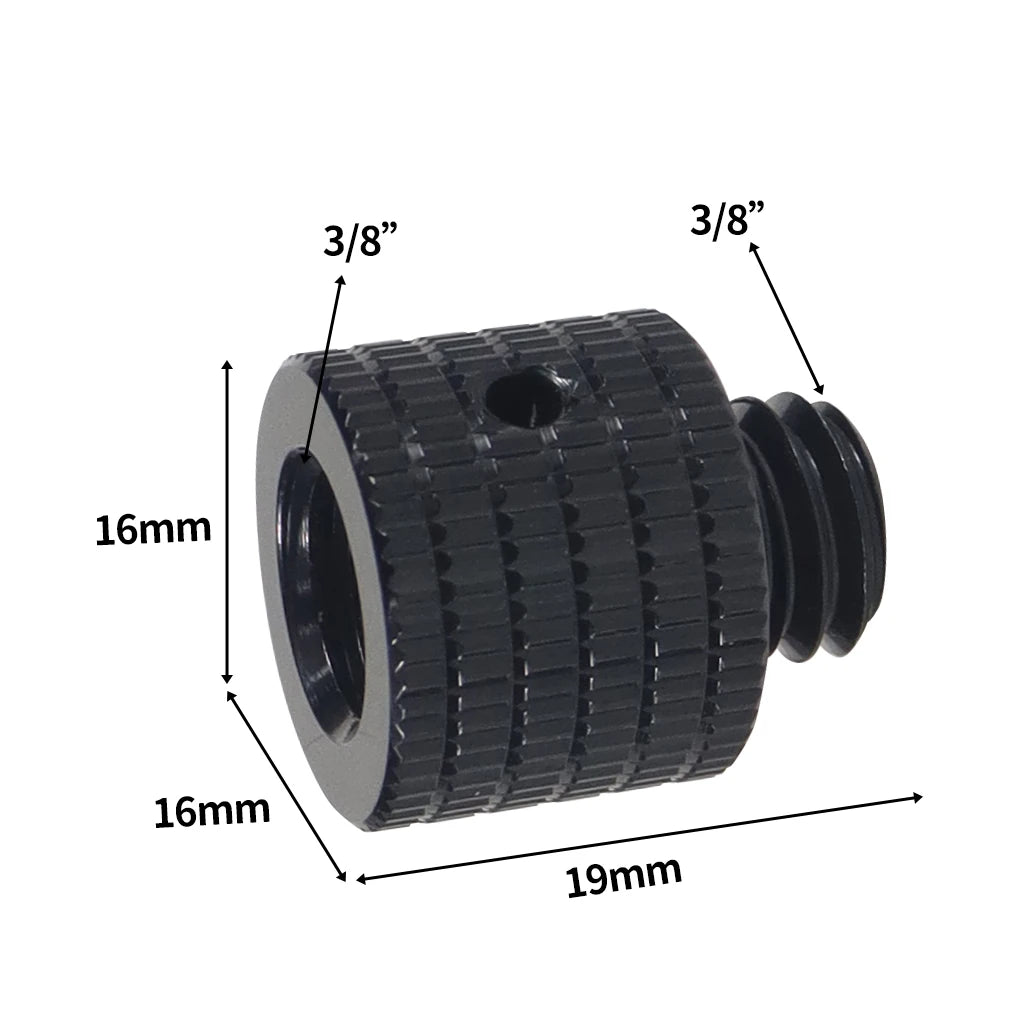Reinforced Camera Screw Adapter - 1/4 to 3/8 Inch Male Female Thread Converter for Tripod Monopod Ball Head Light Bike Mount