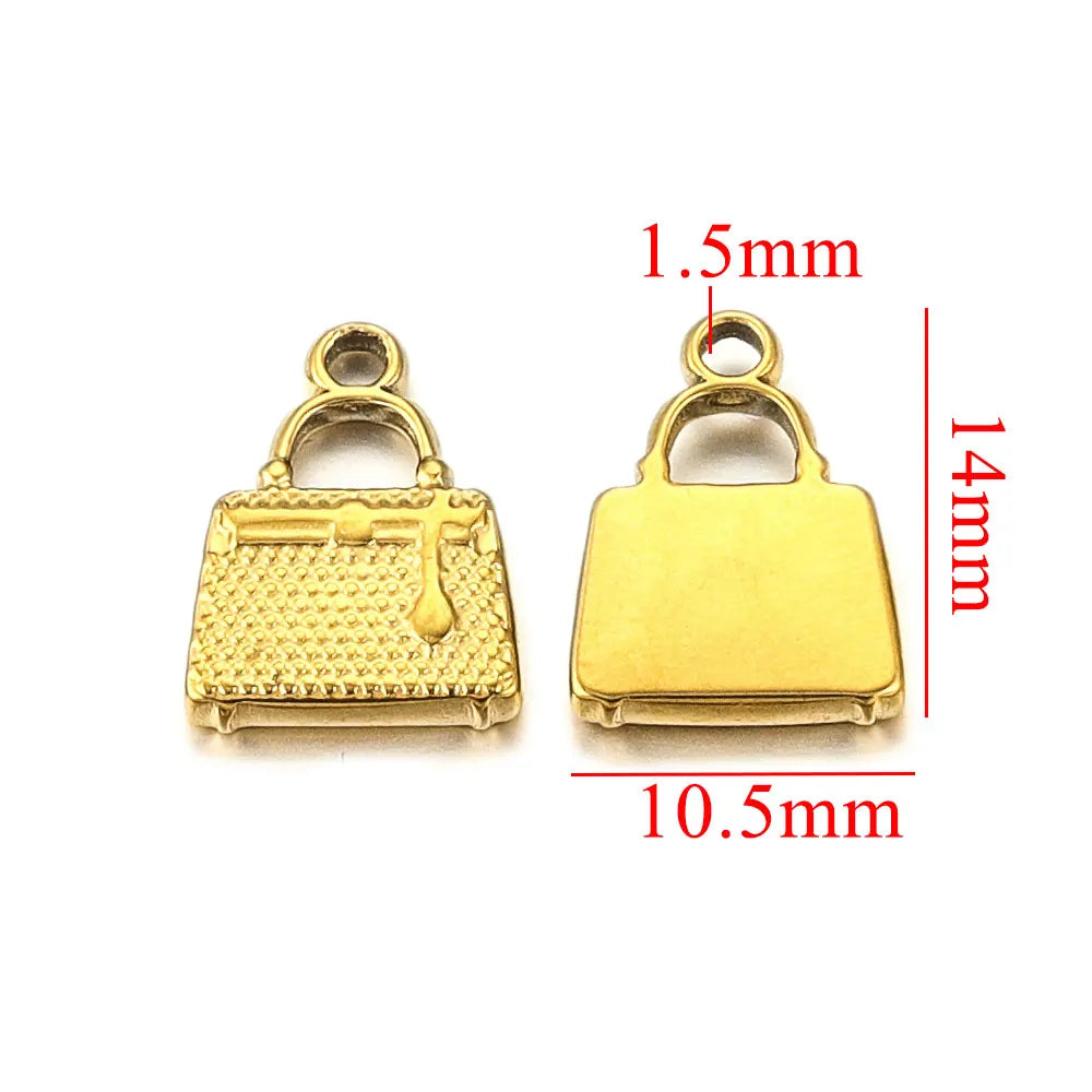 10PCS Stainless Steel Gold-Plated Sun Flower Crown Charms – DIY Necklace & Earrings Jewelry Making Accessories